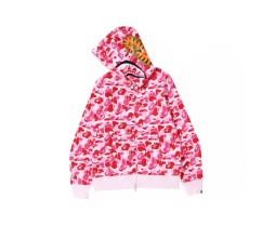 BAPE ABC Camo Shark Full Zip Hoodie Pink
